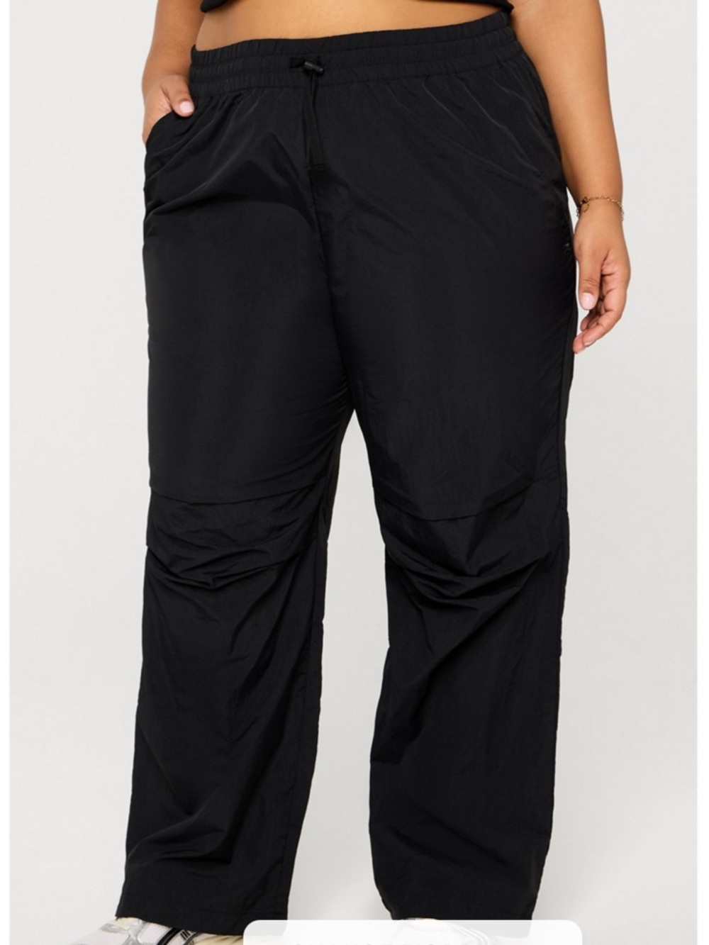 Fabletics Woven Crinkle Pant Black 2X XXL activewear casual summer women baggy